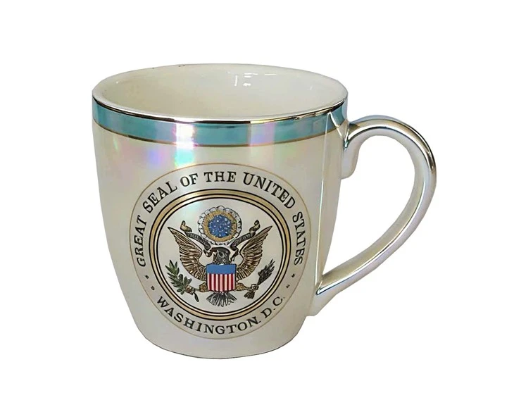 Large-diameter Colorful Electroplated Ceramic Mug suppliers